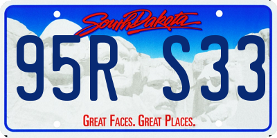 SD license plate 95RS33