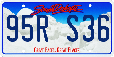 SD license plate 95RS36