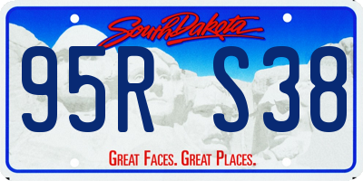 SD license plate 95RS38