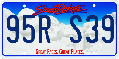 SD license plate 95RS39