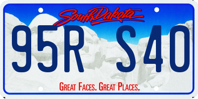 SD license plate 95RS40