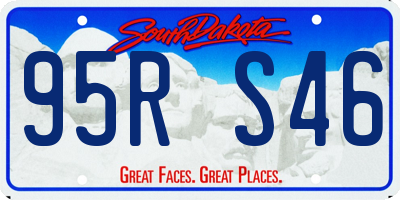 SD license plate 95RS46