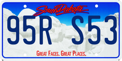 SD license plate 95RS53