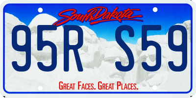 SD license plate 95RS59