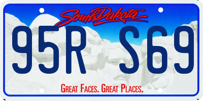 SD license plate 95RS69