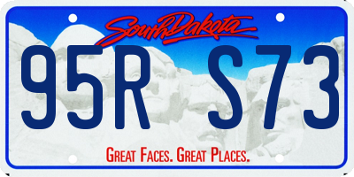 SD license plate 95RS73