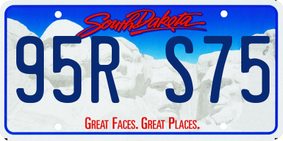 SD license plate 95RS75
