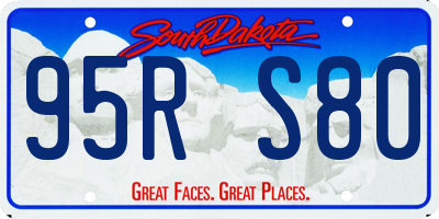 SD license plate 95RS80