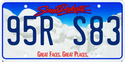 SD license plate 95RS83