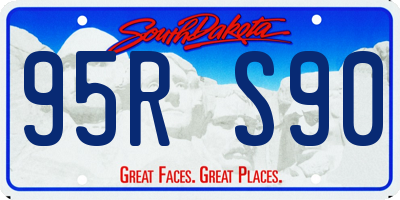 SD license plate 95RS90