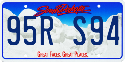 SD license plate 95RS94