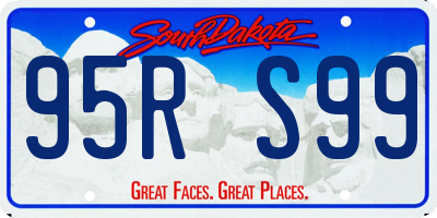 SD license plate 95RS99