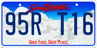 SD license plate 95RT16