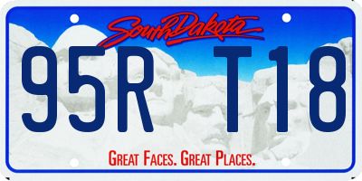 SD license plate 95RT18