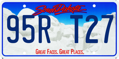 SD license plate 95RT27