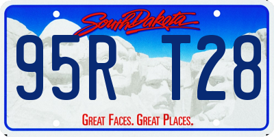 SD license plate 95RT28