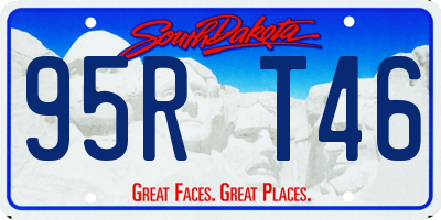 SD license plate 95RT46