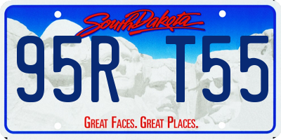 SD license plate 95RT55