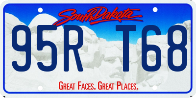 SD license plate 95RT68