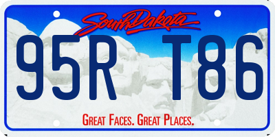 SD license plate 95RT86