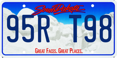 SD license plate 95RT98