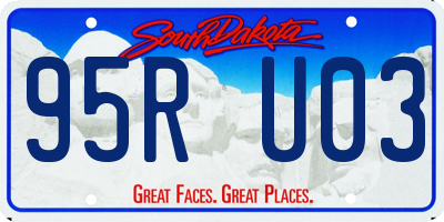 SD license plate 95RU03