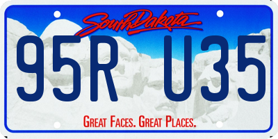 SD license plate 95RU35