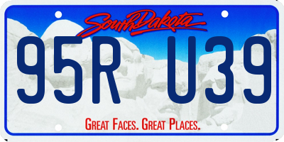 SD license plate 95RU39