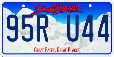 SD license plate 95RU44