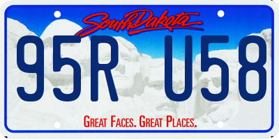 SD license plate 95RU58