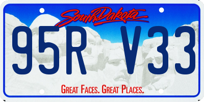 SD license plate 95RV33