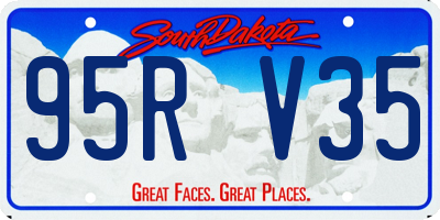 SD license plate 95RV35