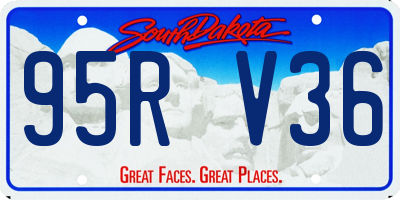 SD license plate 95RV36