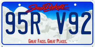 SD license plate 95RV92