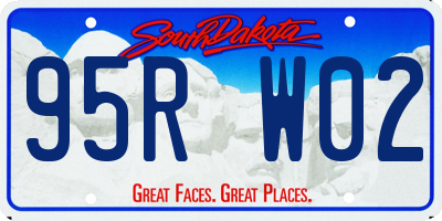 SD license plate 95RW02