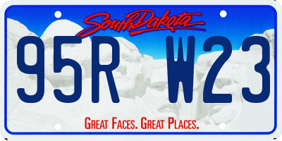 SD license plate 95RW23