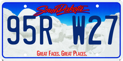 SD license plate 95RW27