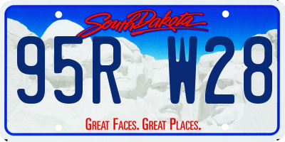 SD license plate 95RW28