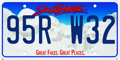 SD license plate 95RW32