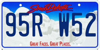 SD license plate 95RW52