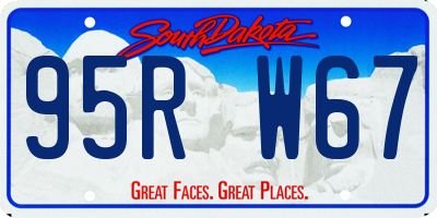 SD license plate 95RW67