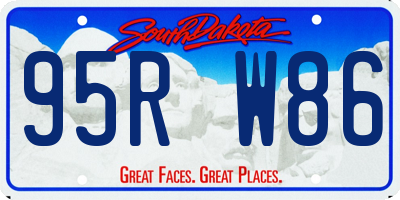 SD license plate 95RW86