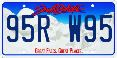 SD license plate 95RW95