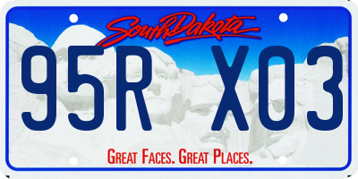 SD license plate 95RX03