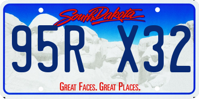 SD license plate 95RX32