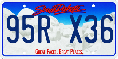 SD license plate 95RX36