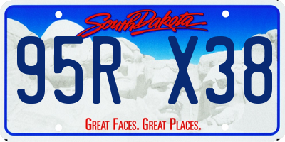 SD license plate 95RX38