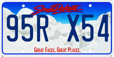 SD license plate 95RX54