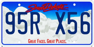 SD license plate 95RX56