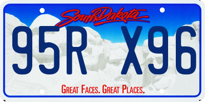 SD license plate 95RX96